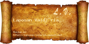 Laposan Valéria névjegykártya